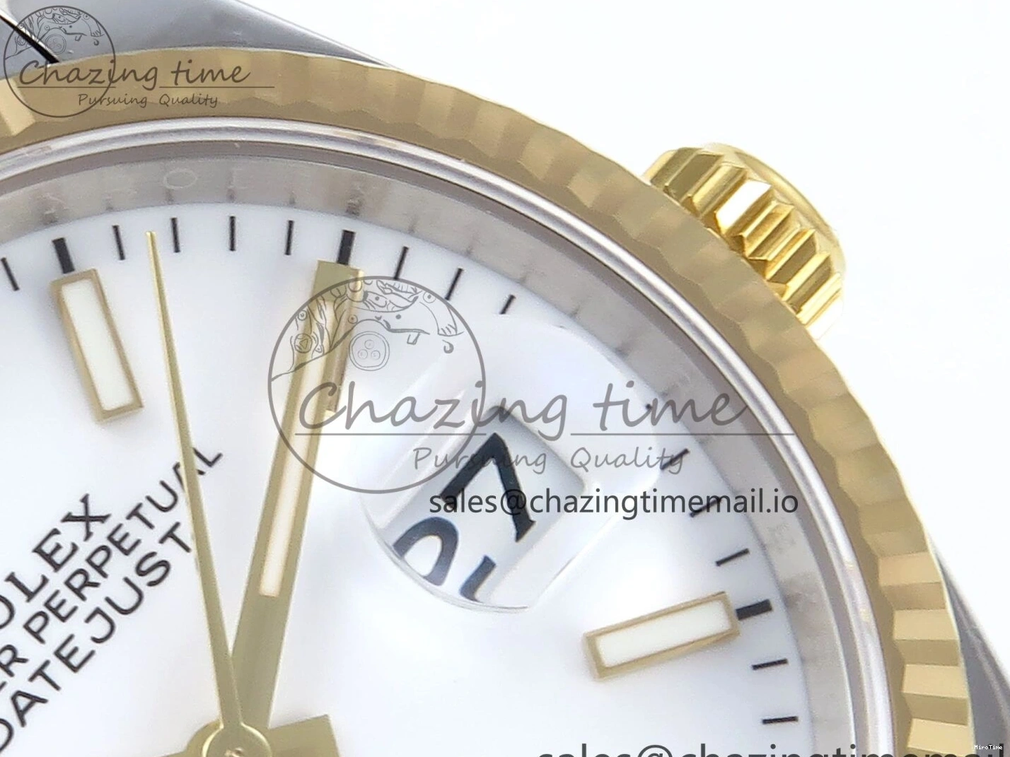 MiroTime 0126 DateJust 36 126233 EWEF Best Edition White Dial Stick Marker on SS YG Jubilee Bracelet A Affordable 618
